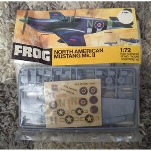 VTG FROG 1/72 North American Mustang Mk II 72nd Scale Bagged Model Kit NOS F196F